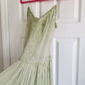 SOLD- DKNY 100% Silk Runway Chiffon Slip Dress